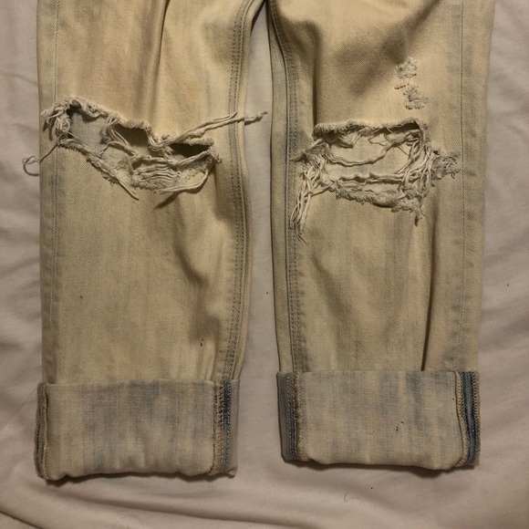 👻Ripped Off-White Jeans👀 - Picture 7 of 11